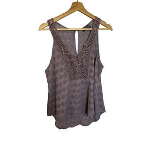 Revolve ASTR the Label Purple Embellished Purple Beaded Sleeveless Blouse M